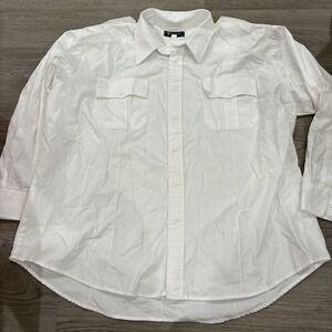Tact Squad Men's Polyester/Cotton Long Sleeve Uniform Shirt White Size 2XL
